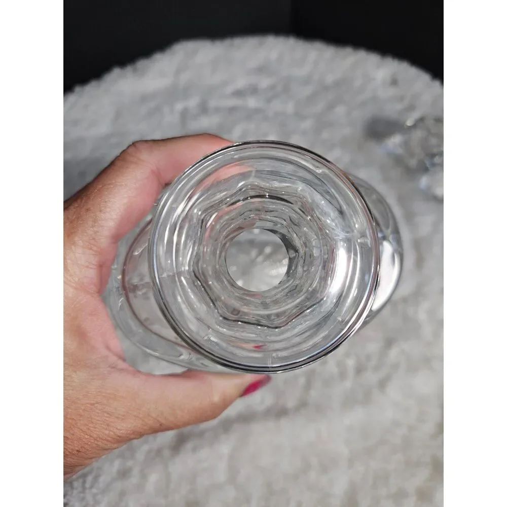 WATERFORD Overture Cut Crystal Decanter Faceted Original Stopper Pristine